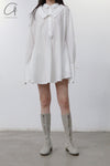 Marc le bihan double -neck shirt 2630 white